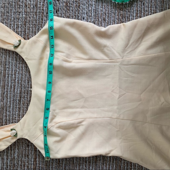 Vintage - Sweet Yellow Linen Dress - Picture 6 of 7